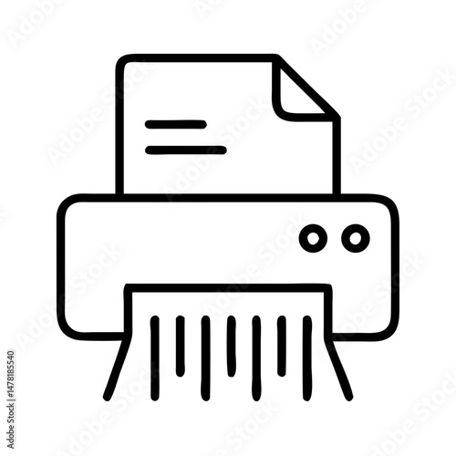 Document shredding process with paper shredding machine 