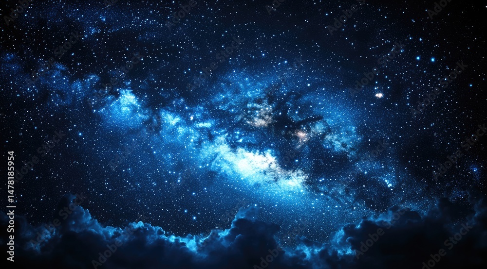 Fototapeta premium Deep space nebulae with countless stars and celestial clouds.