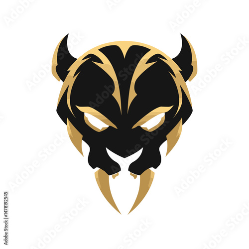 Vector esports logo featuring a fierce and stylized animal design representing power and competition