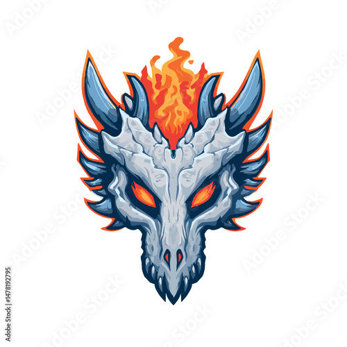 Stylized dragon esports logo featuring sharp design elements and vibrant colors for competitive gaming teams and brands