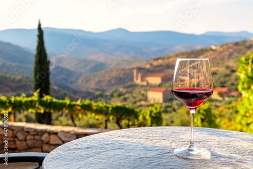  Wine tasting in Cypriot vineyard with stunning mountain view, showcasing luxury and local charm.