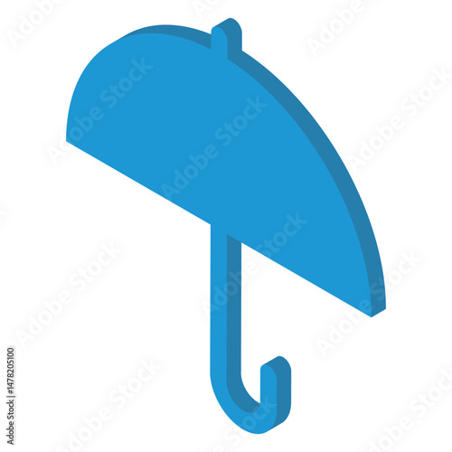 雨　天気　マーク　アイソメトリック　イラスト