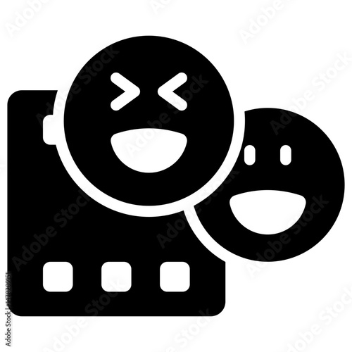 comedy solid icon
