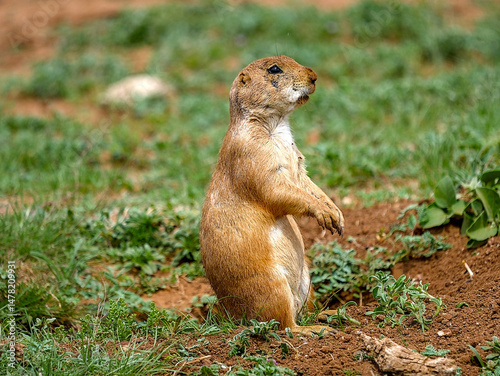 The black-tailed prairie dog is a rodent of the family Sciuridae found in the Great Plains of North America from about the United States–Canada border to the United States–Mexico border.