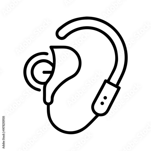 hearing aid, innovative and supportive, representing assistive technology on a white background