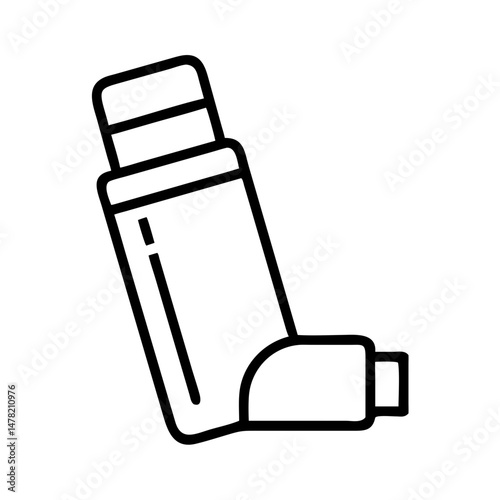 inhaler, essential and practical, representing respiratory health on a white background