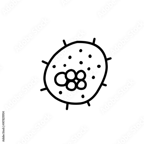 hand drawn immune cell icon