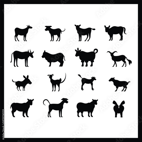 Farm Life Silhouette Art