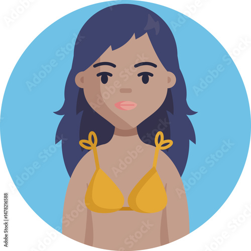 A person swimming, depicted in a streamlined pose, representing aquatic movement.
