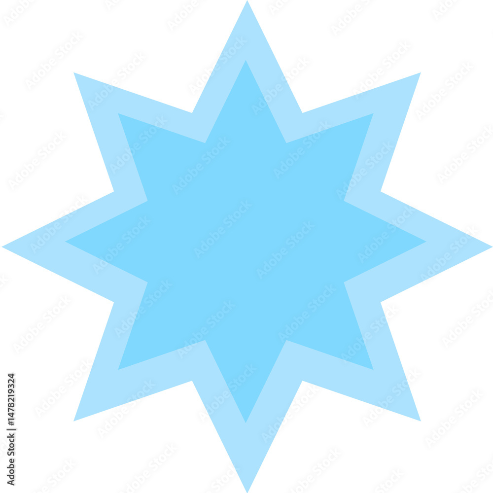 Fototapeta premium blue star on white background