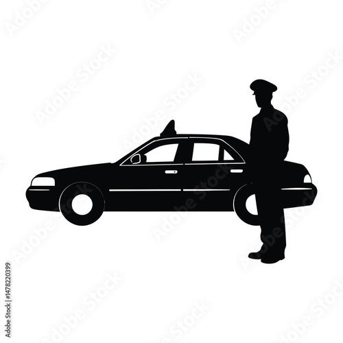 Cab Driver Silhouette Art