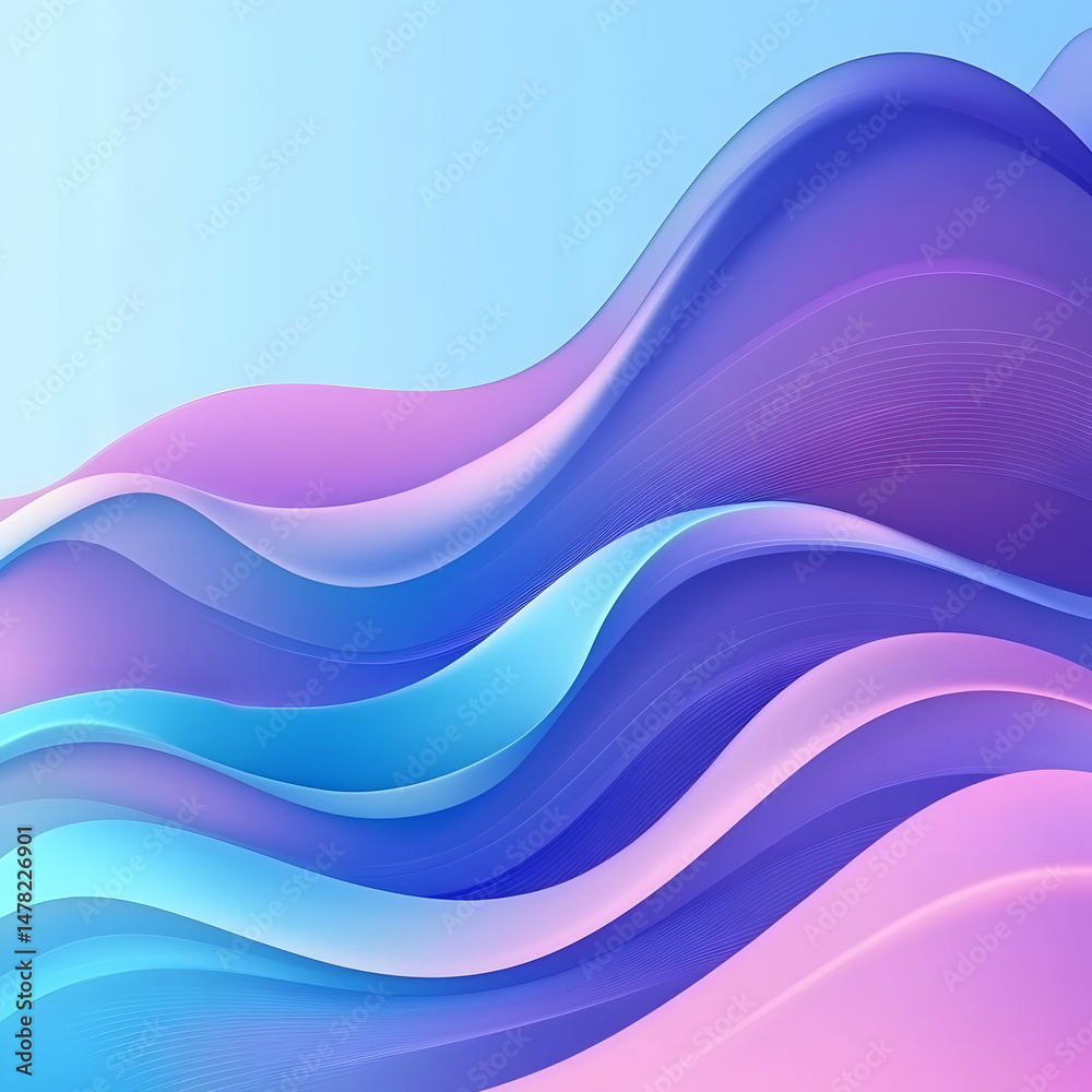 Obraz premium Abstract wavy vibrant color background