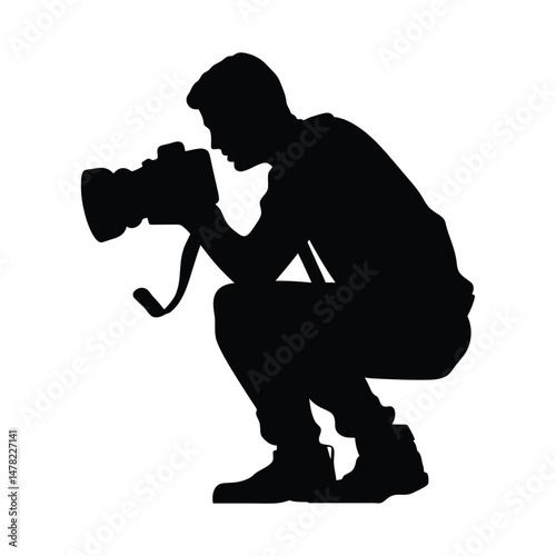 Camera Studio Setup Clipart Black and White