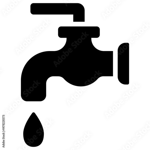 faucet solid icon