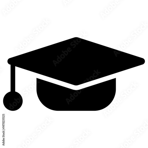 mortar board solid icon
