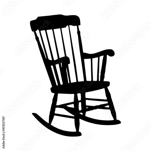 Silhouette Rocking Chair - Minimalist Design