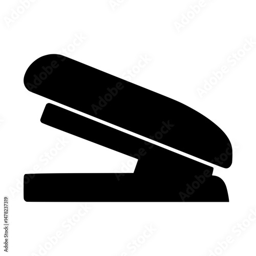 Black Stapler Icon - Minimalist Vector