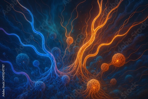 Abstract digital representation of technology and supply chains  