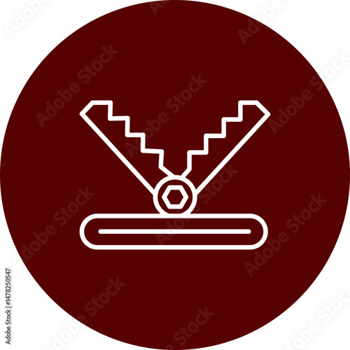 Trap  Vector Line Brown Circle Icon Design