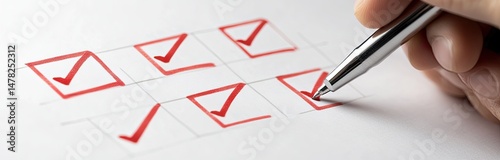 Completing a checklist photo