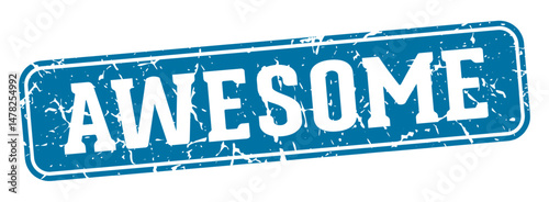 AWESOMEgeared25StampL1Blue.eps