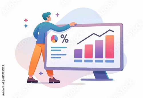 analytics dashboard presentation with data visualization