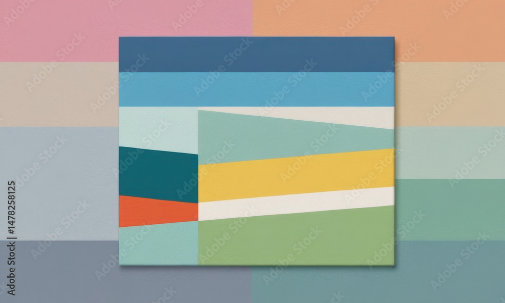 Fototapeta premium Painter at work, art supplies everywhere