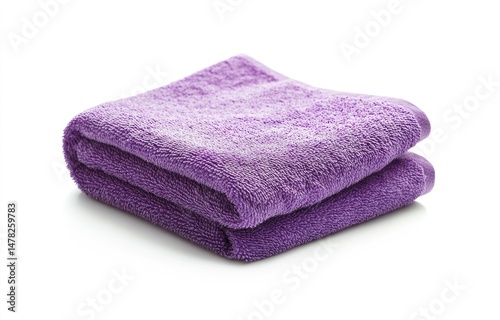 Folded purple towel