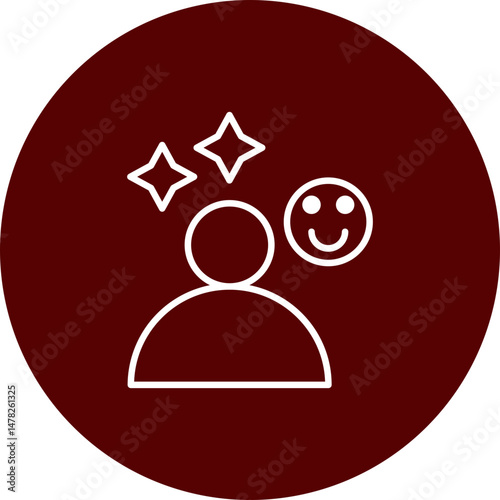 Good Behavior Chart  Vector Line Brown Circle Icon Design