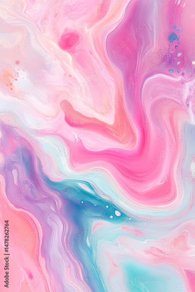 Fototapeta premium Swirling pastel colors create a fluid abstract background for design projects