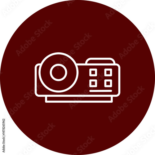 Webcam  Brown Circle  Icon Design