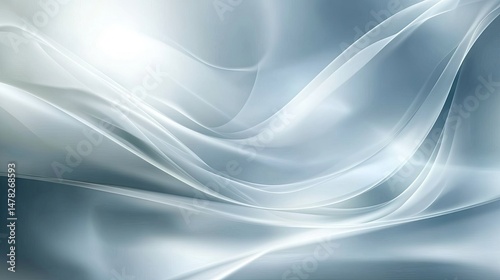 Abstract design with flowing, soft, light gray lines.