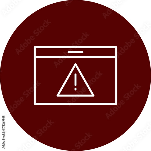 Error Vector Brown Circle  Icon Design