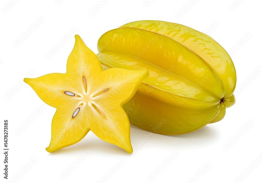 Fototapeta premium star fruit isolated on white background 