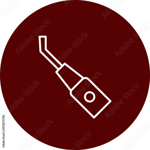 Dental Irrigator Vector Brown Circle Icon Design