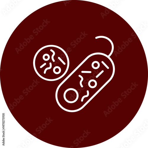 Bacterium Vector Brown Circle Icon Design