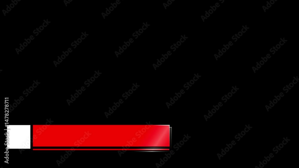 Lower third red line animation title. Simple and easy to use. Lower thirds motion graphic elements with removal black screen background. For your video components