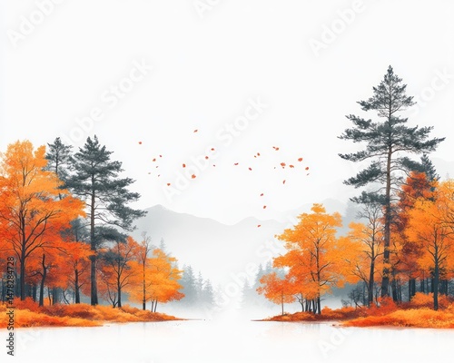 Autumnal Forest Landscape