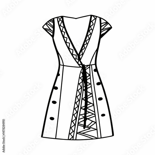 Dress Line Art