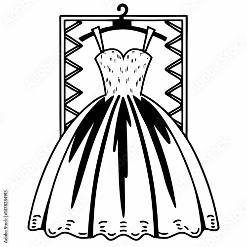 Dress Line Art