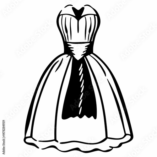 Dress Line Art