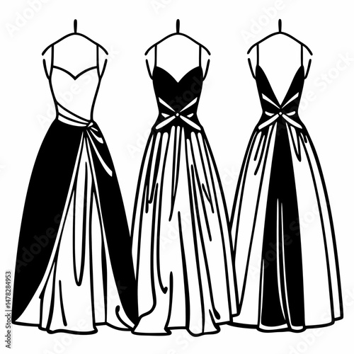 Dress Line Art