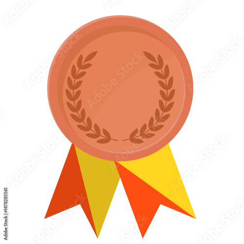 Bronze award medal with Bhutan flag ribbons for winners