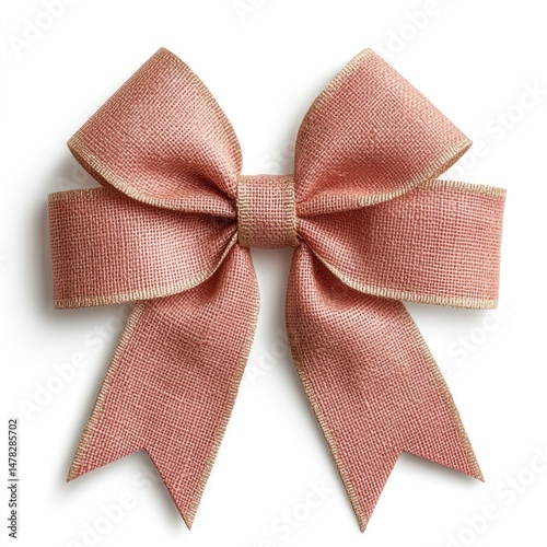 Elegant blush pink ribbon bow