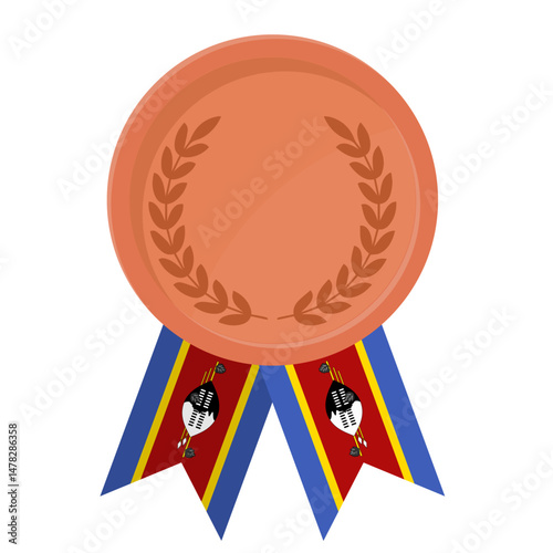 Bronze award medal with Eswatini flag ribbons for winners