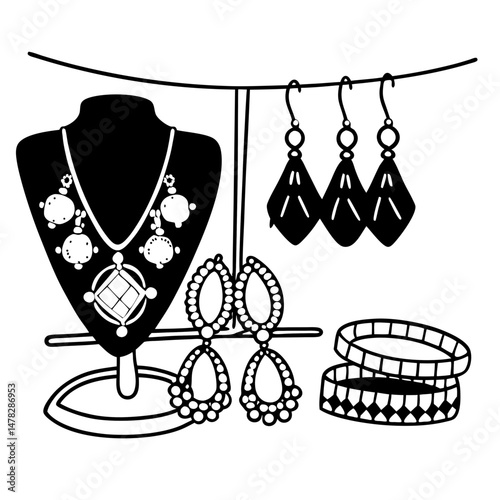 Jewelry Line Art