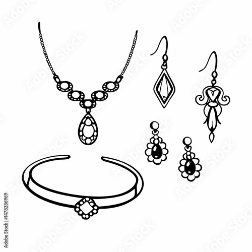 Jewelry Line Art