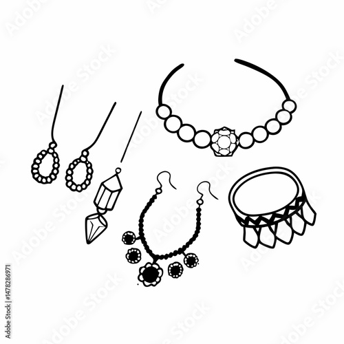 Jewelry Line Art