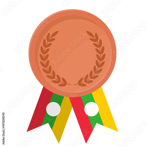 Bronze award medal with Shan State flag ribbons for winners