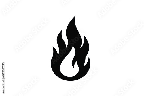 PNG Black flame icon on transparent background